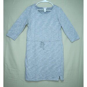 WHBM White House Black Market Gray Silver Drop Waist Tunic Mini Dress Medium